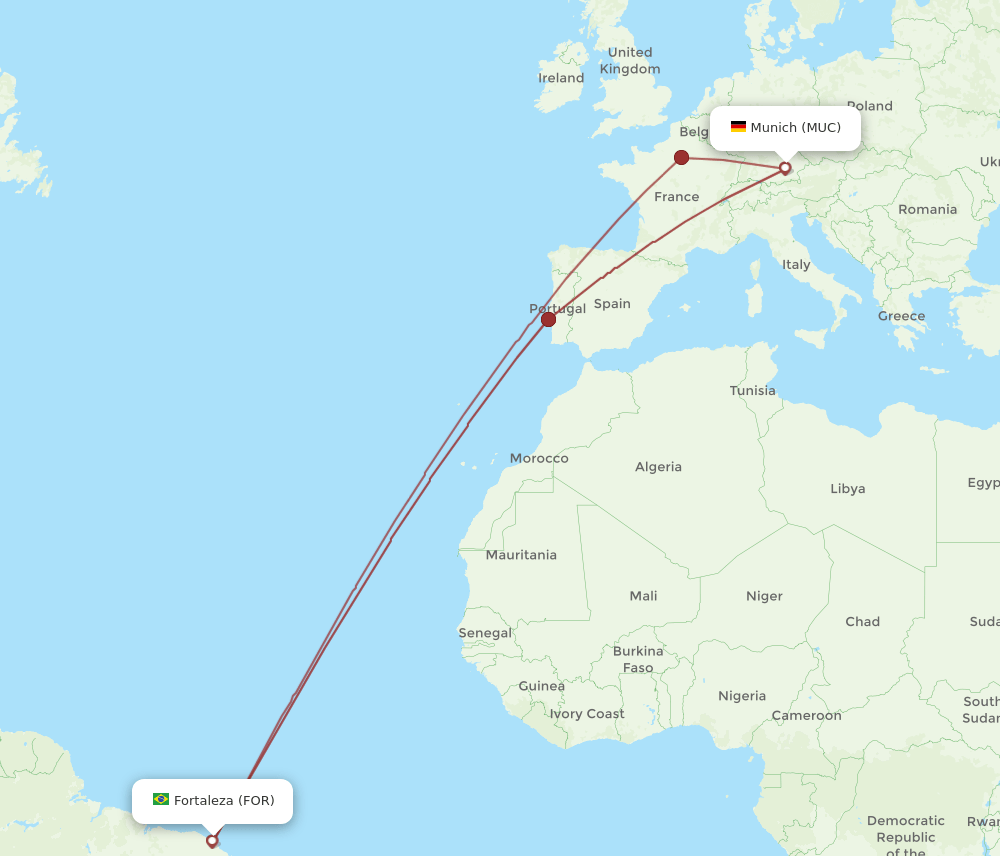 FOR-MUC flight routes