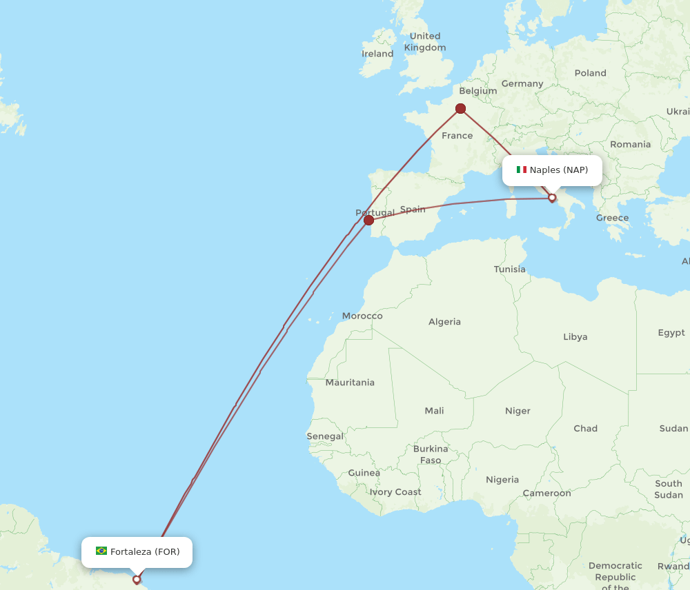 FOR-NAP flight routes