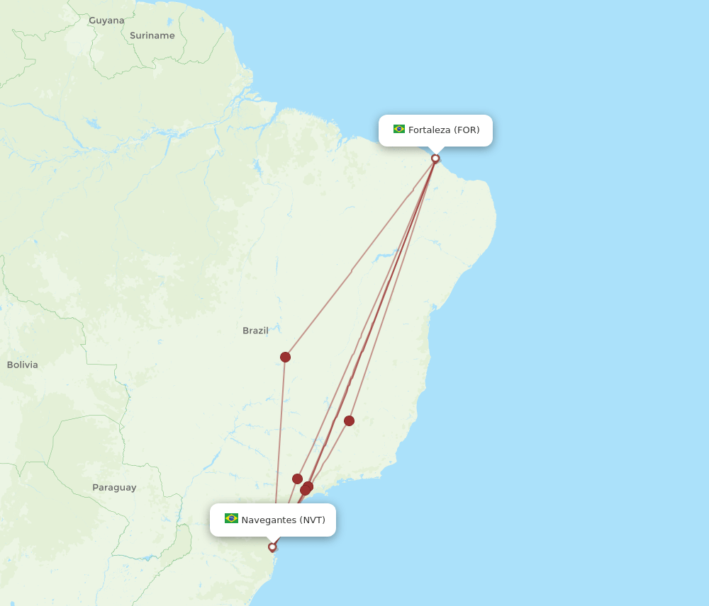 FOR-NVT flight routes