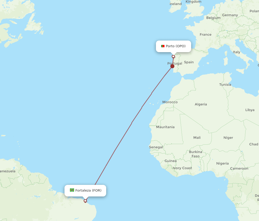 FOR-OPO flight routes