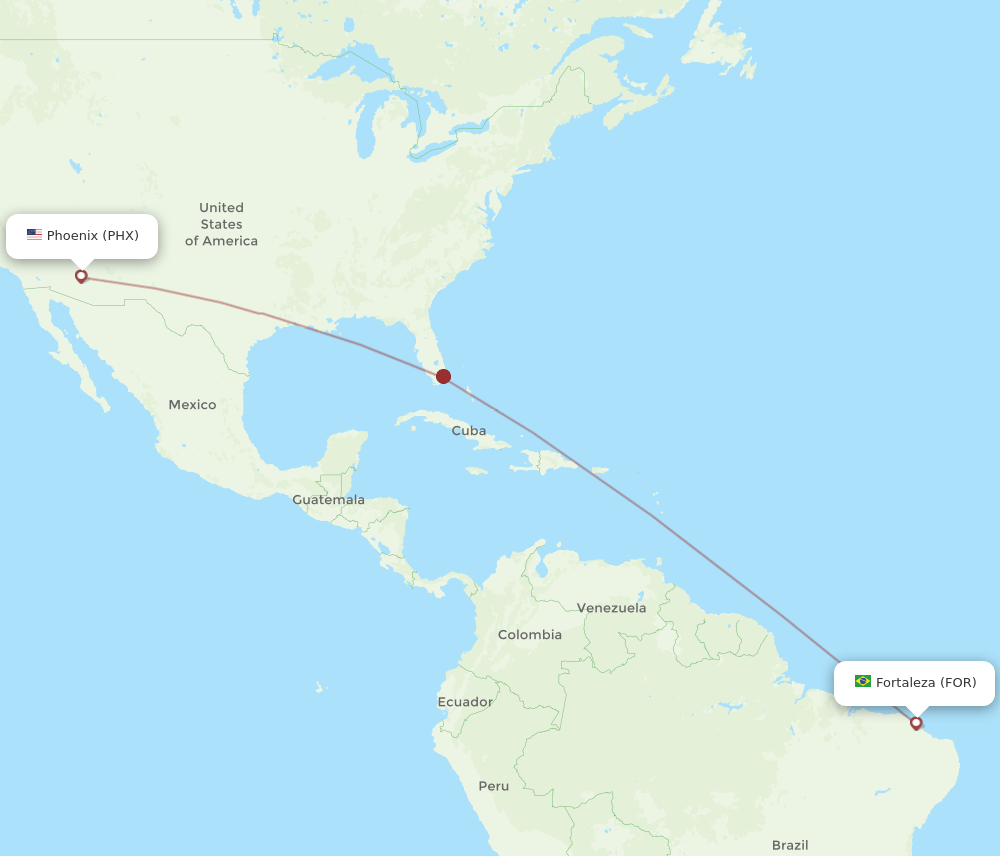 FOR-PHX flight routes