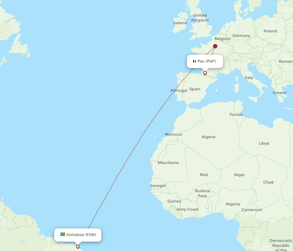 FOR-PUF flight routes