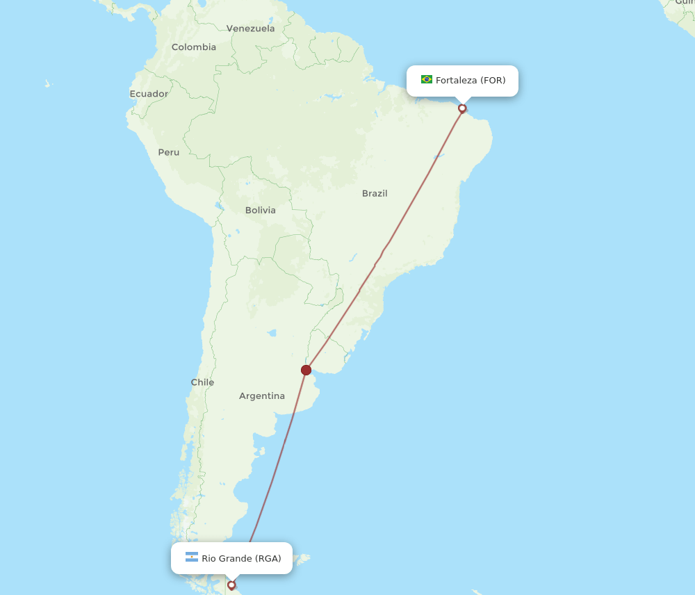 FOR-RGA flight routes
