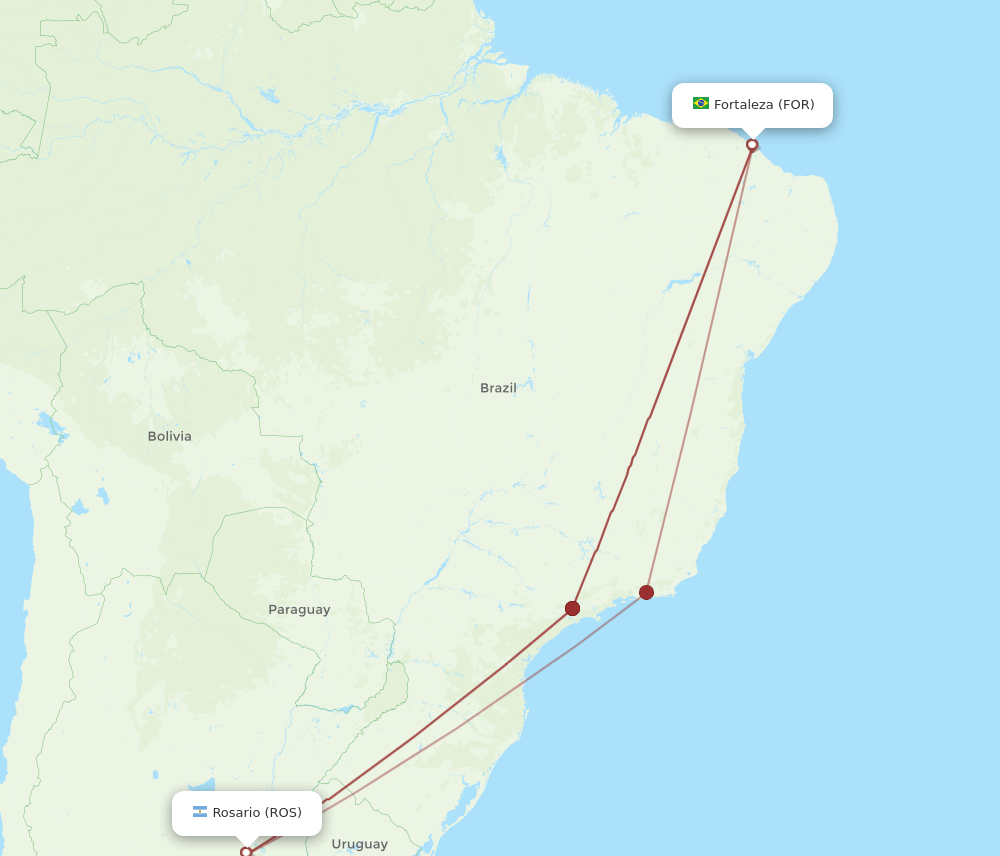 FOR-ROS flight routes
