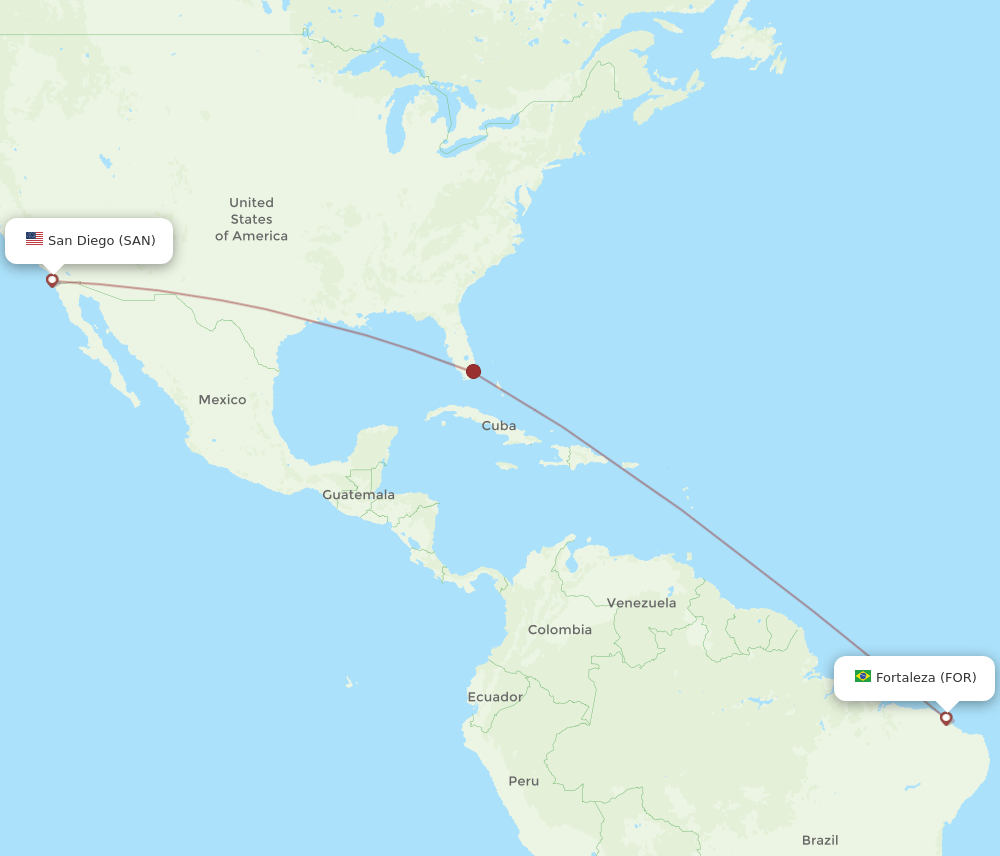 FOR-SAN flight routes