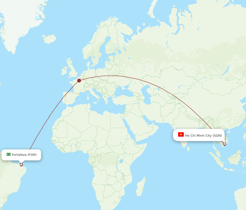 FOR-SGN flight routes