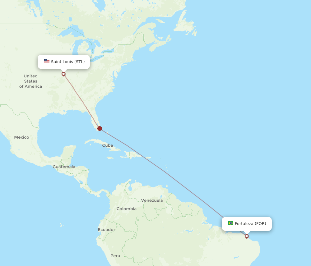 FOR-STL flight routes
