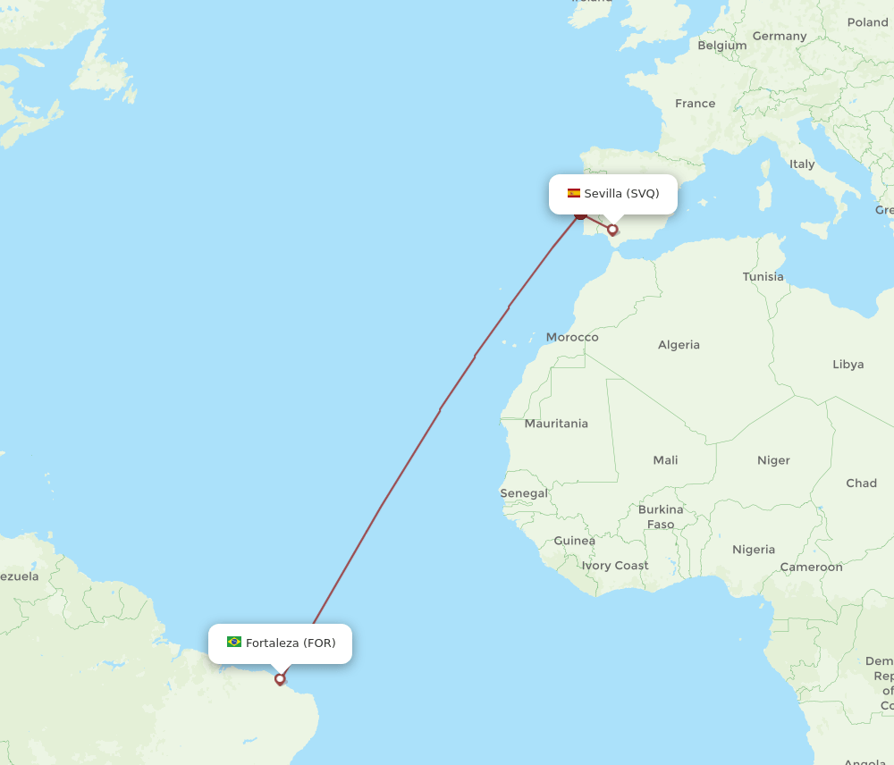 FOR-SVQ flight routes