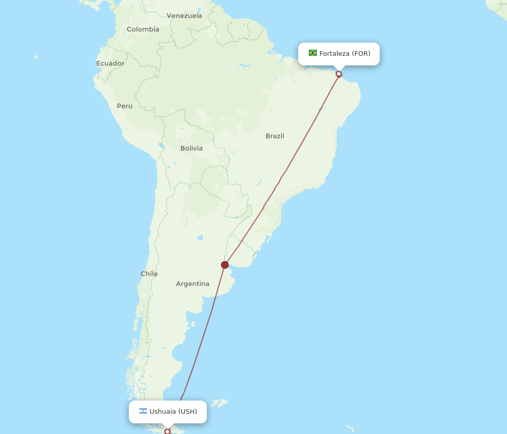 FOR-USH flight routes