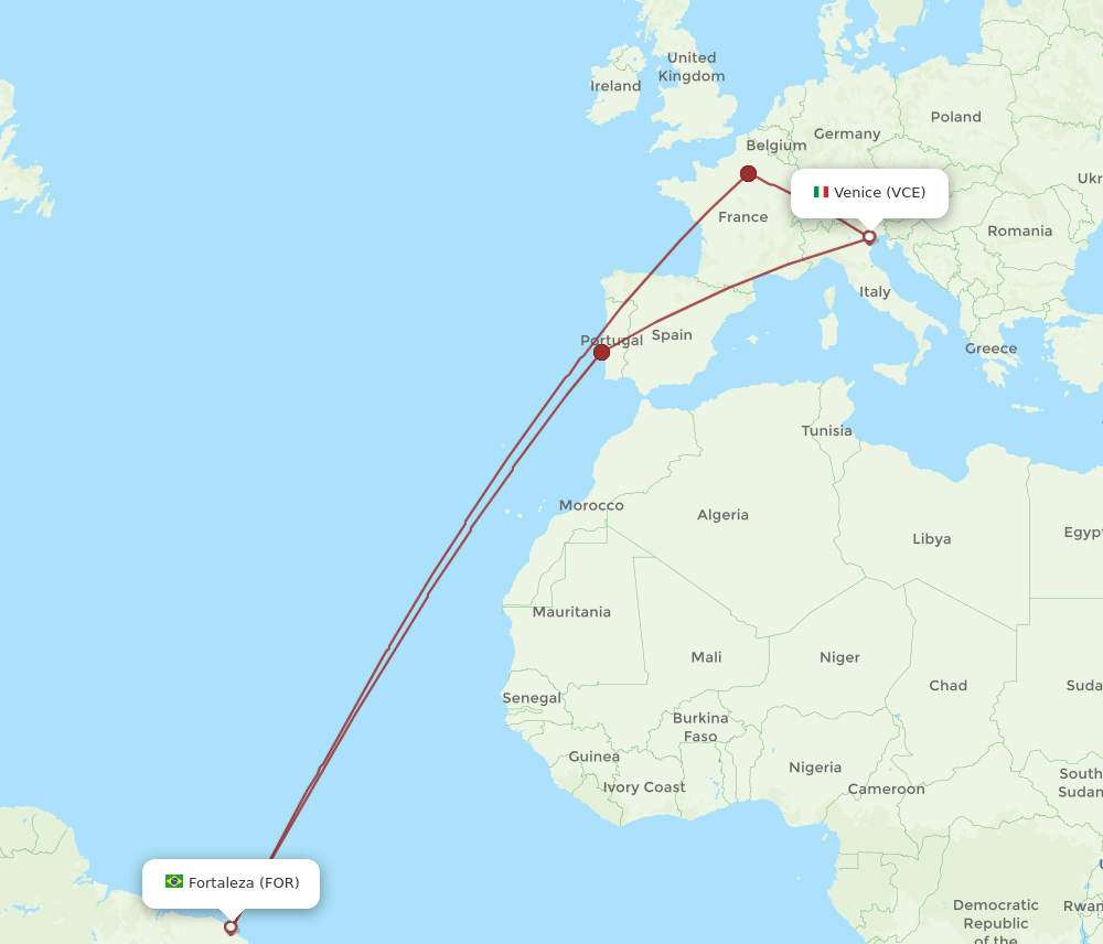 FOR-VCE flight routes