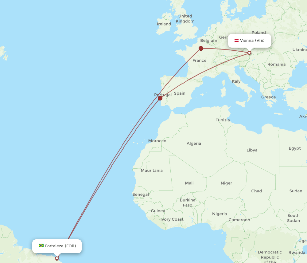 FOR-VIE flight routes