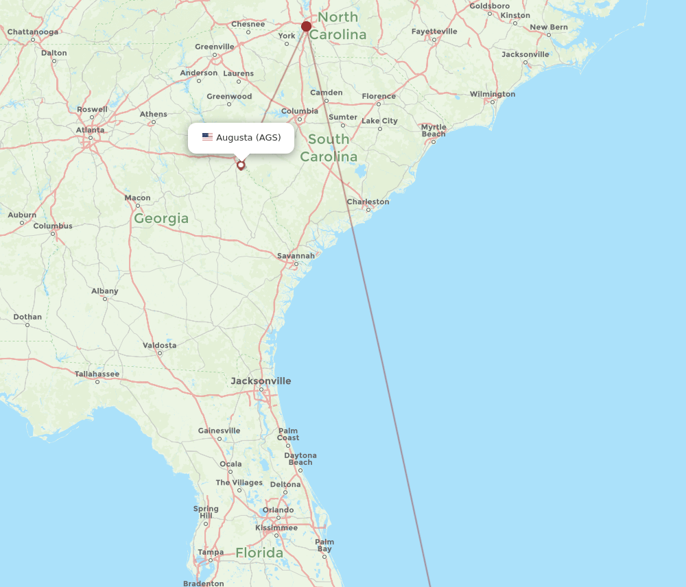 FPO-AGS flight routes
