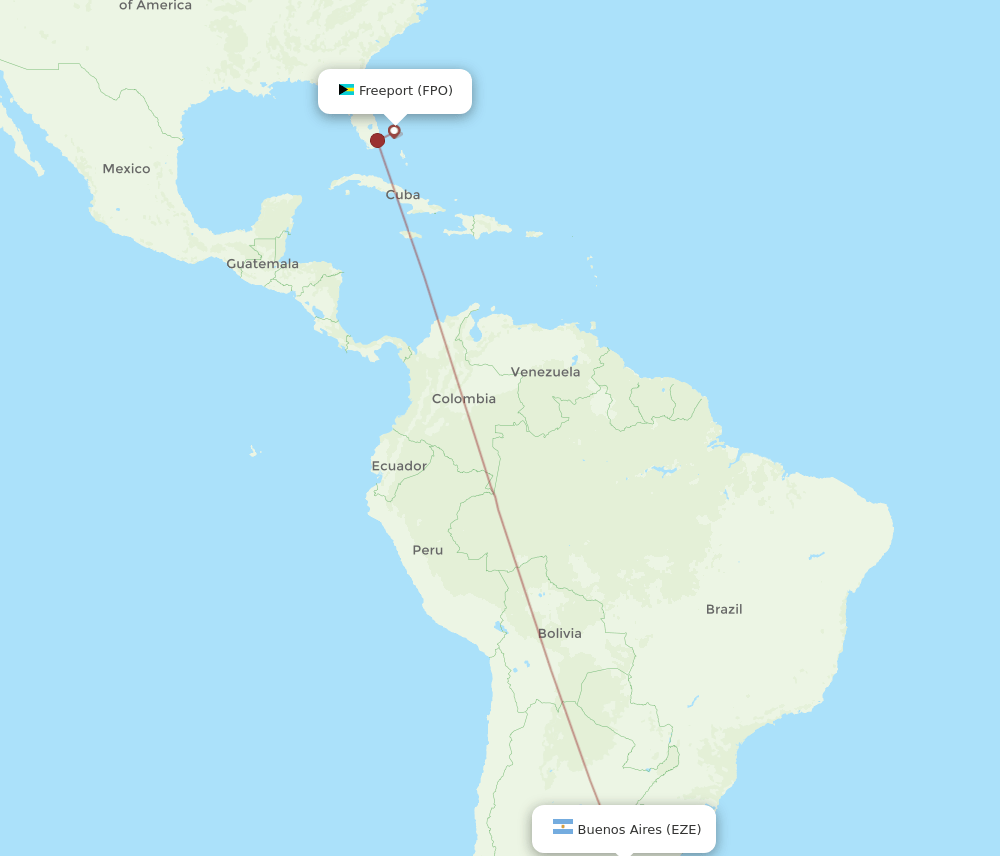 FPO-EZE flight routes