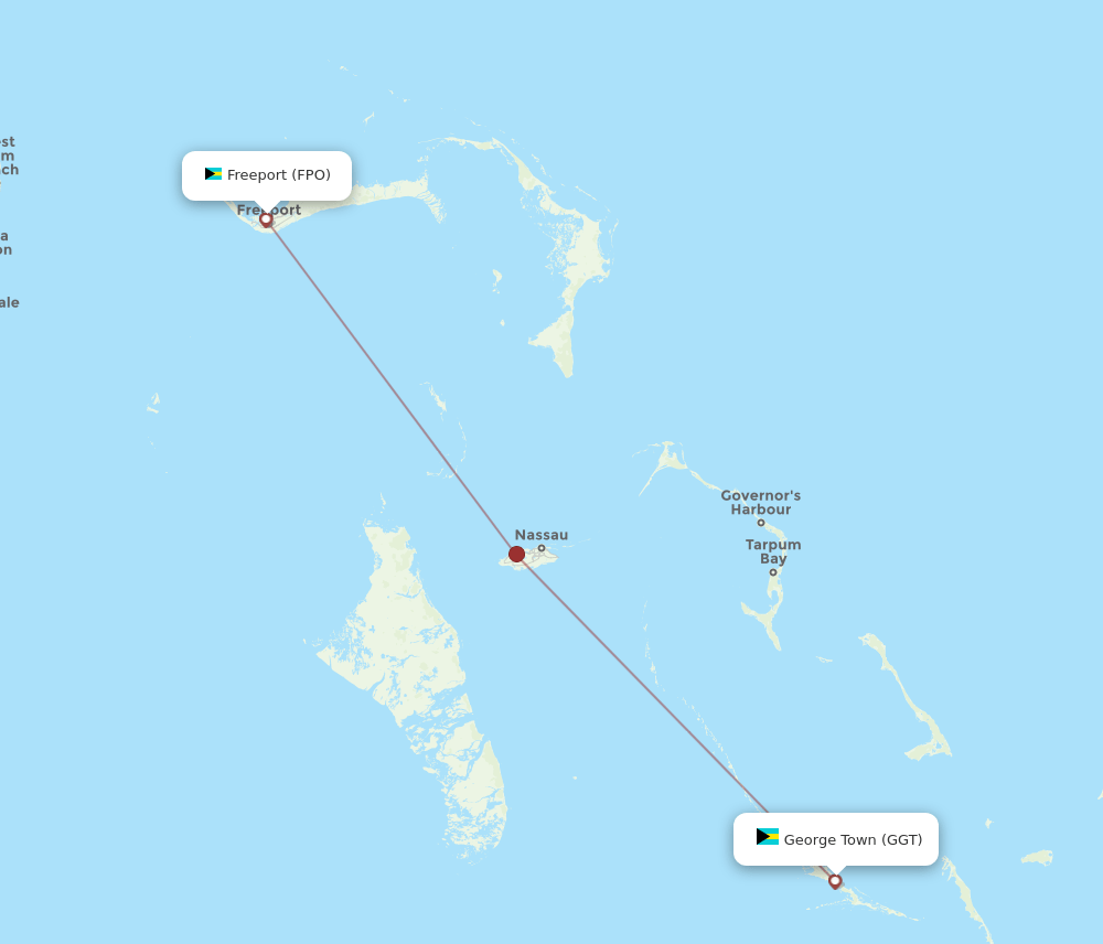 FPO-GGT flight routes