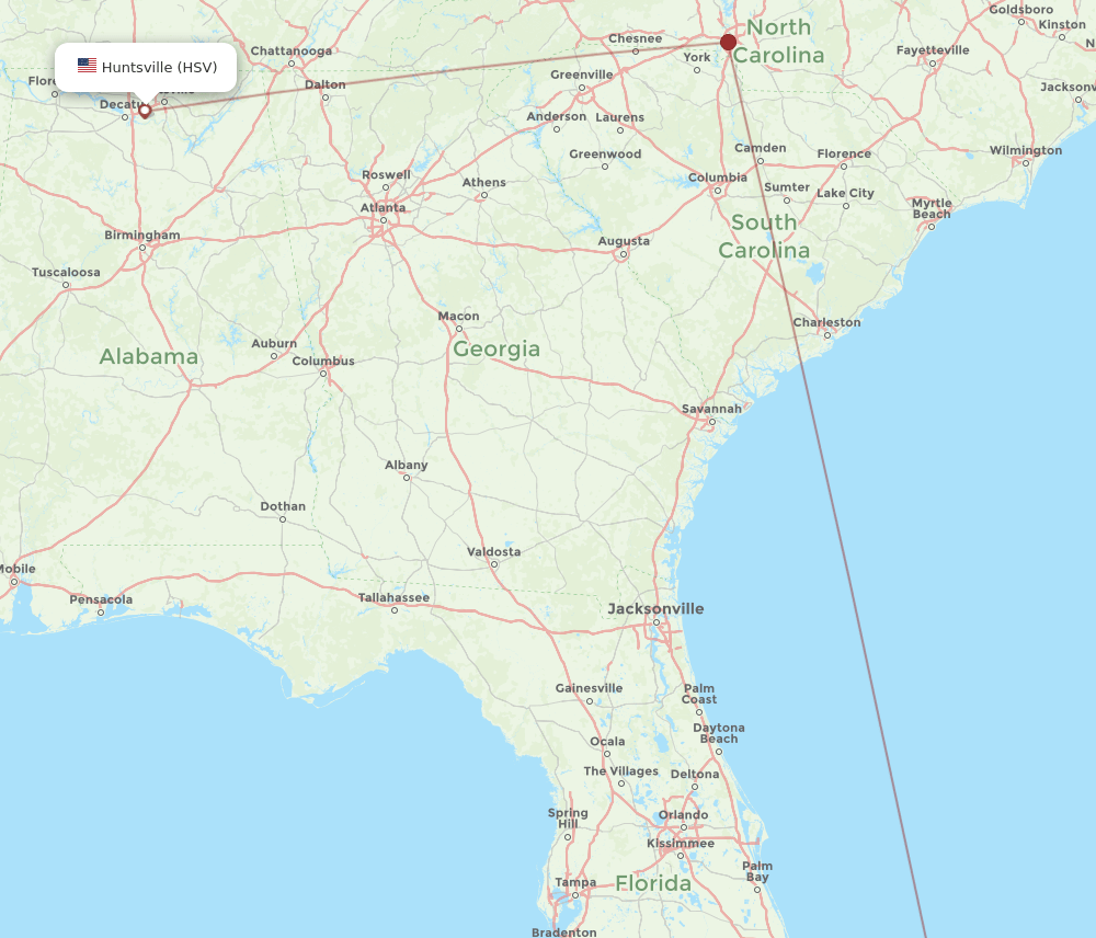 FPO-HSV flight routes