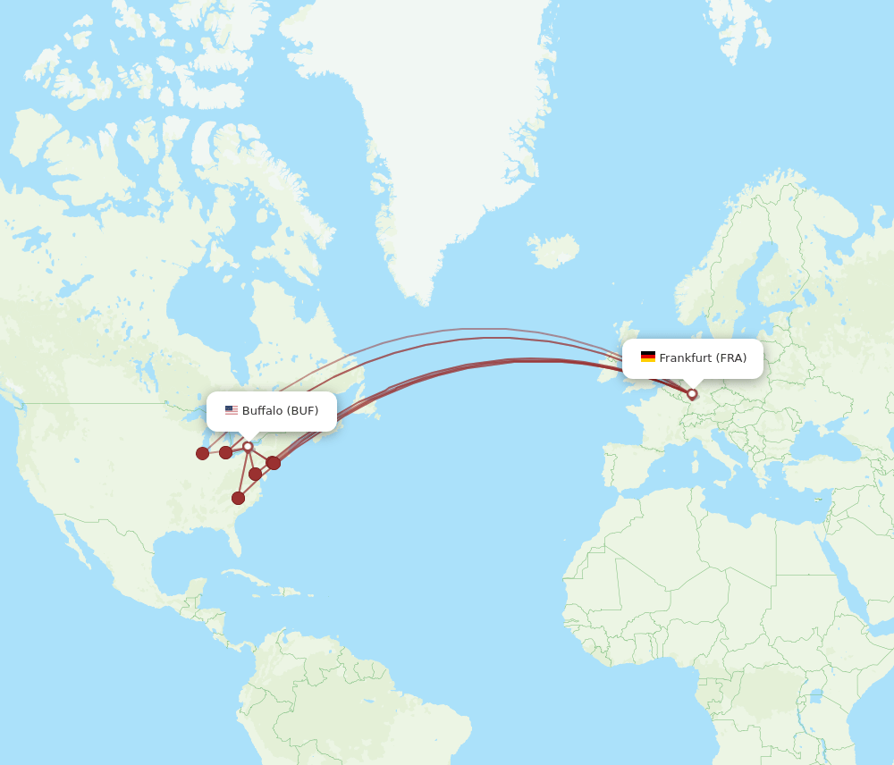 FRA-BUF flight routes