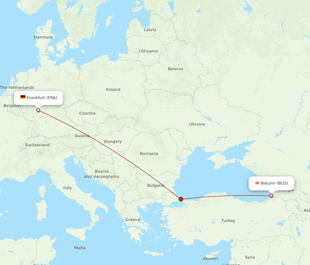 FRA-BUS flight routes