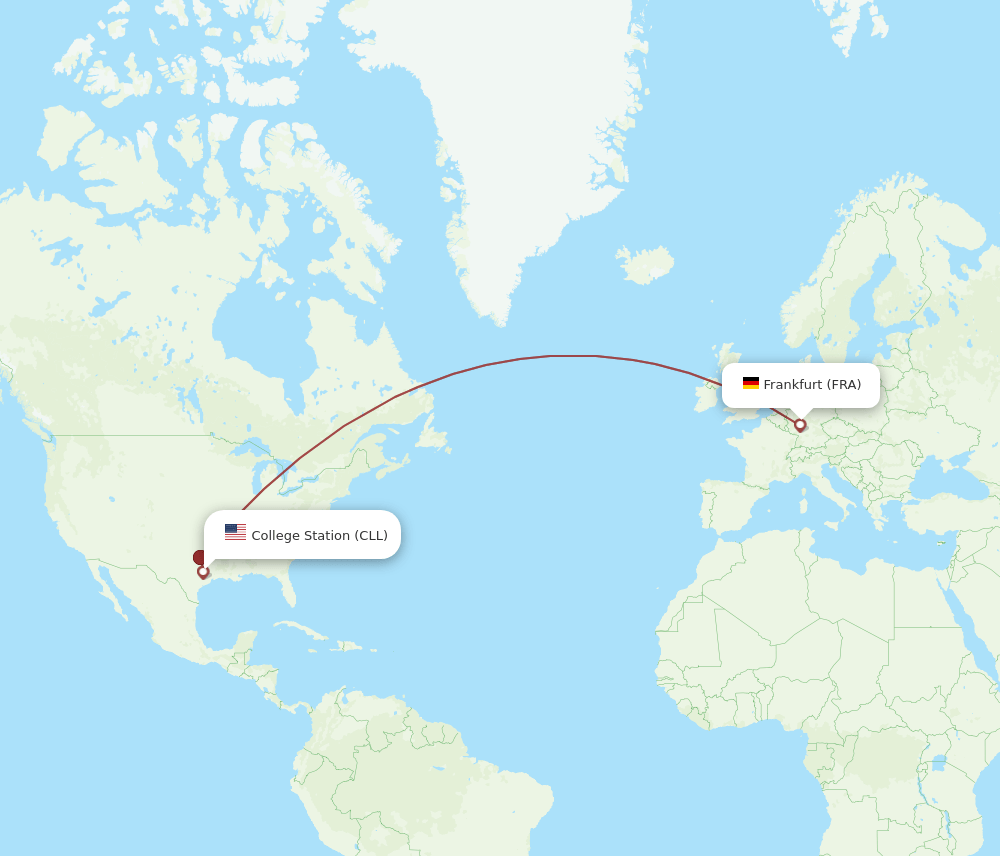 FRA-CLL flight routes