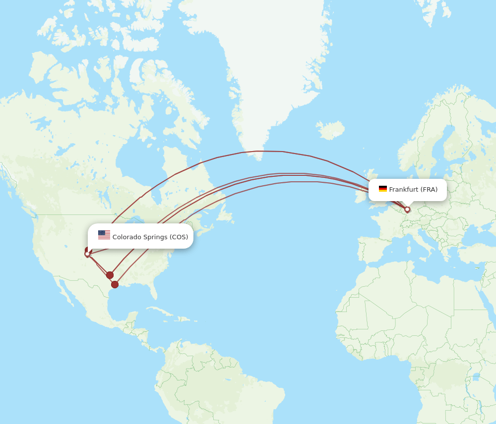 FRA-COS flight routes