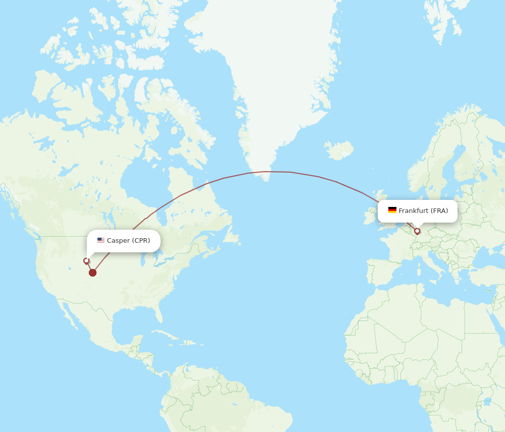FRA-CPR flight routes