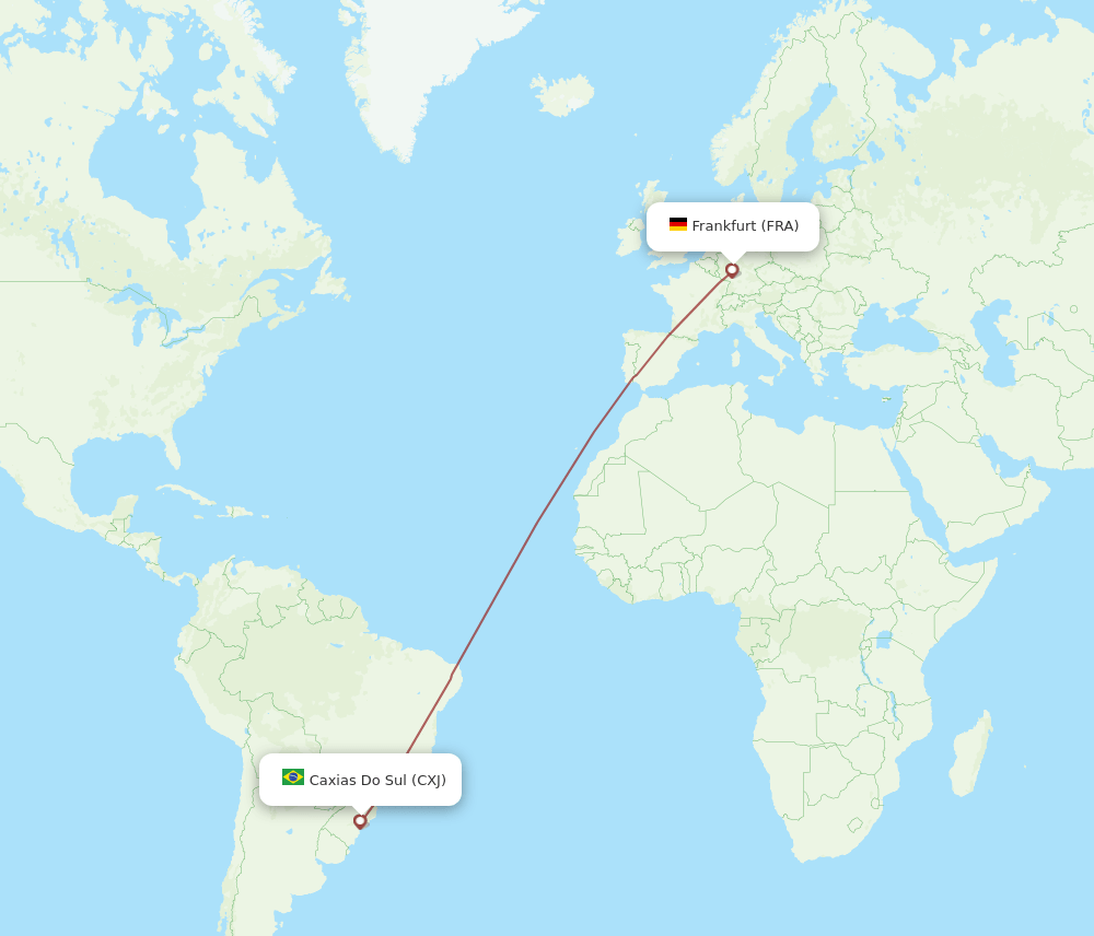 FRA-CXJ flight routes