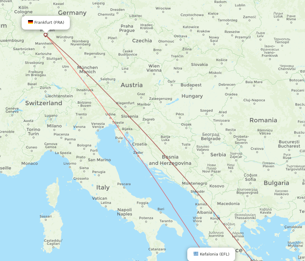 FRA-EFL flight routes