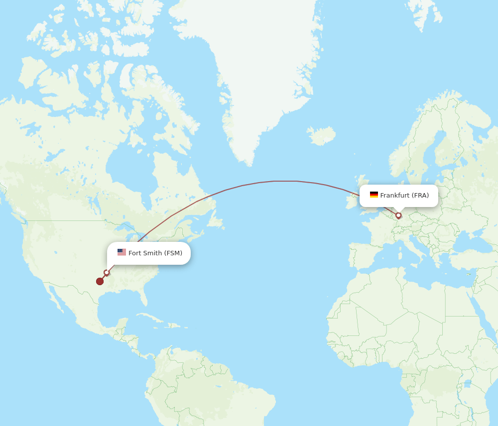 FRA-FSM flight routes