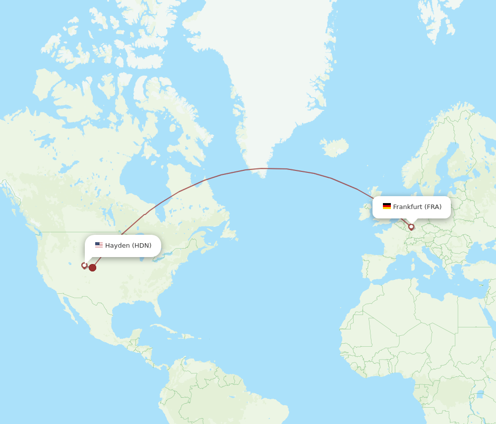 FRA-HDN flight routes