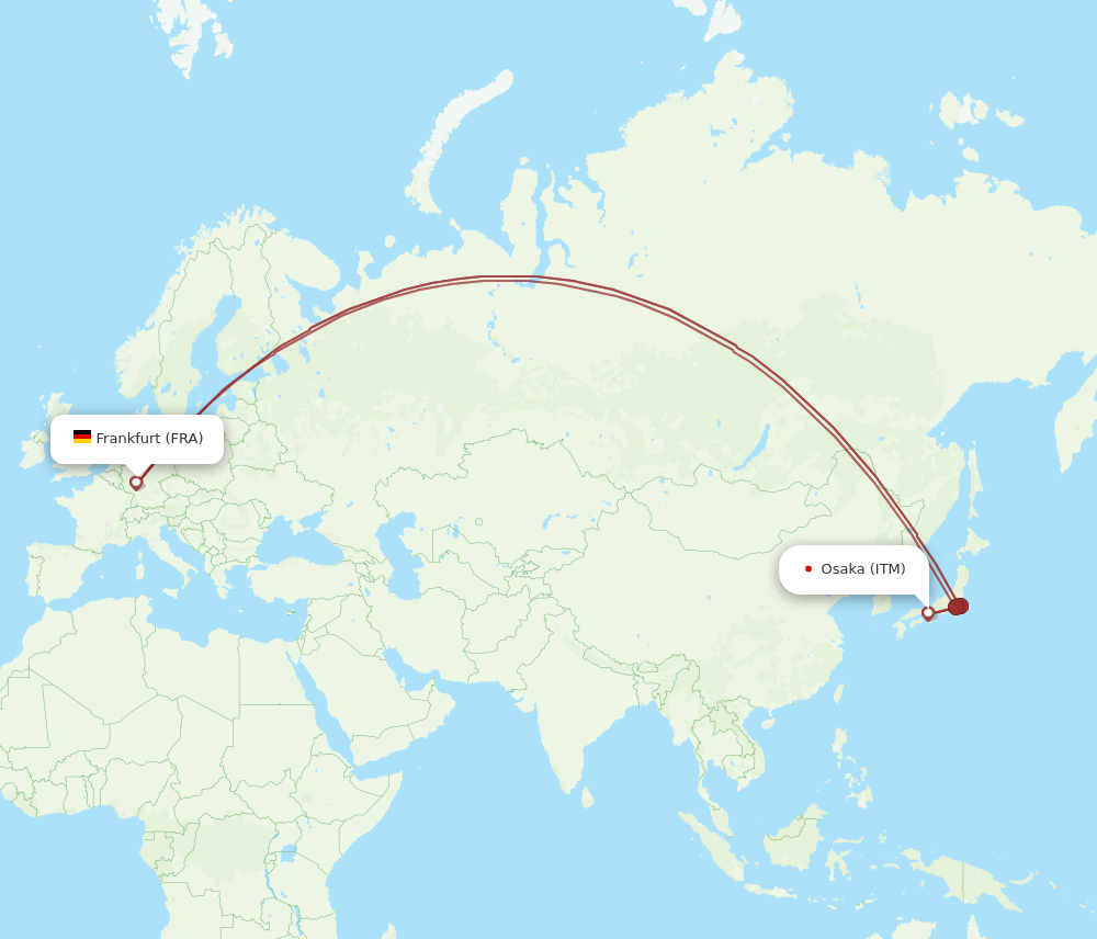 FRA-ITM flight routes