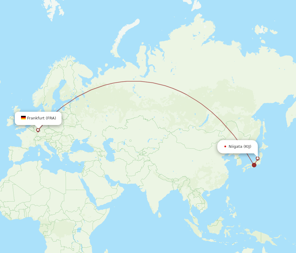 FRA to KIJ flights and routes map