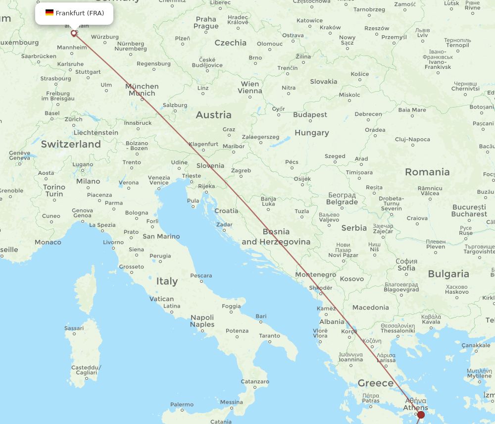 FRA to KIT flights and routes map