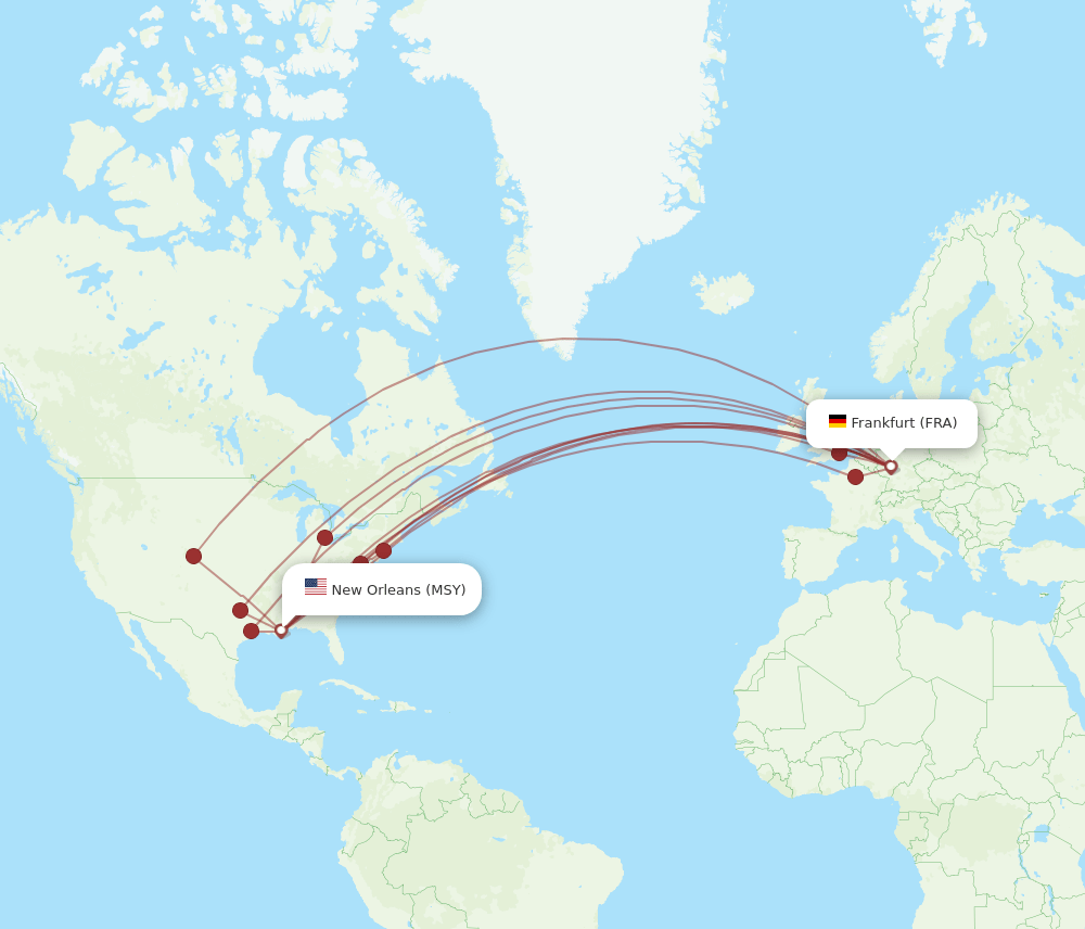 FRA-MSY flight routes