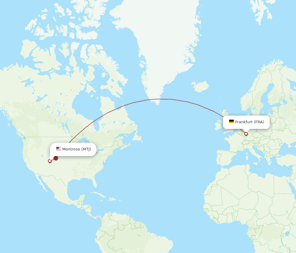FRA-MTJ flight routes