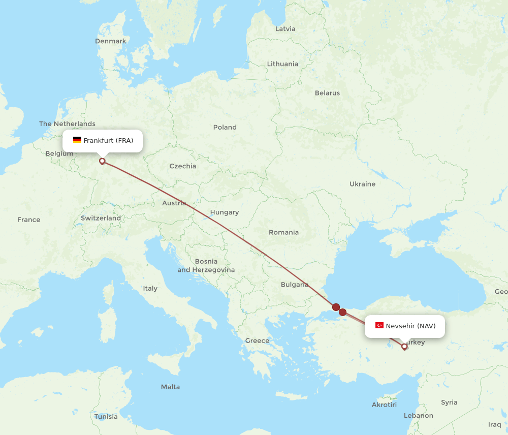 FRA-NAV flight routes