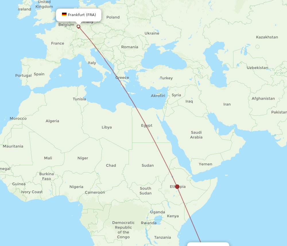 FRA-NOS flight routes