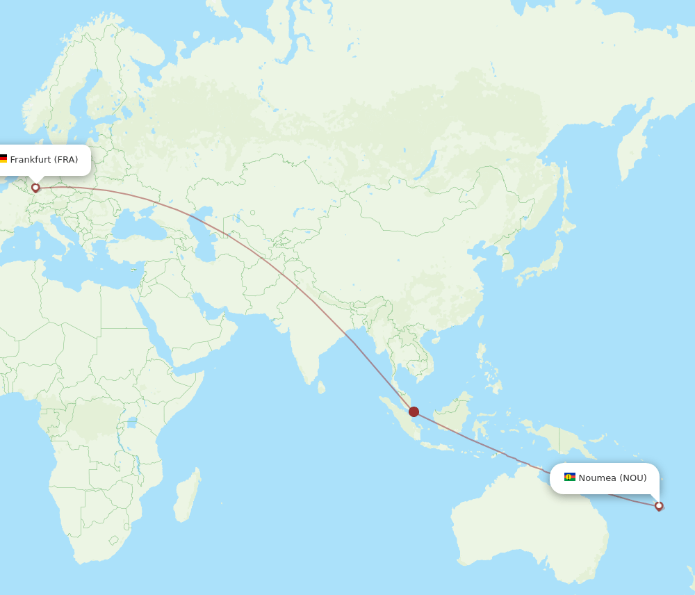 FRA-NOU flight routes