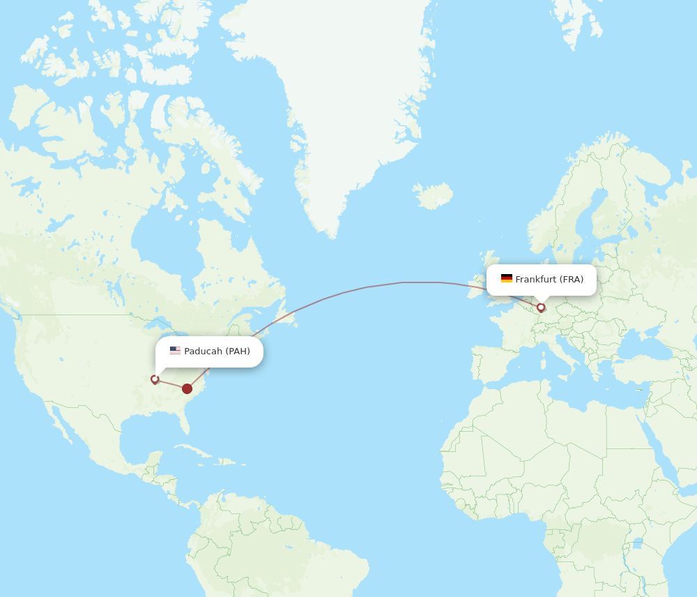 FRA-PAH flight routes