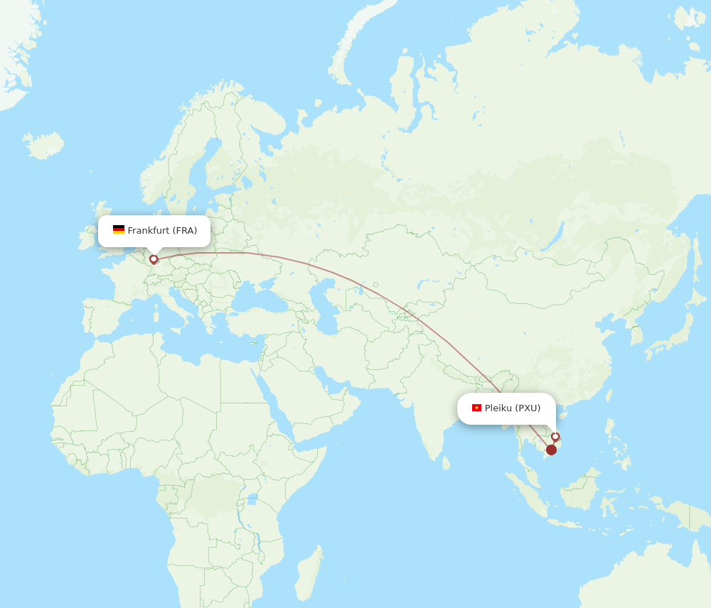 FRA-PXU flight routes
