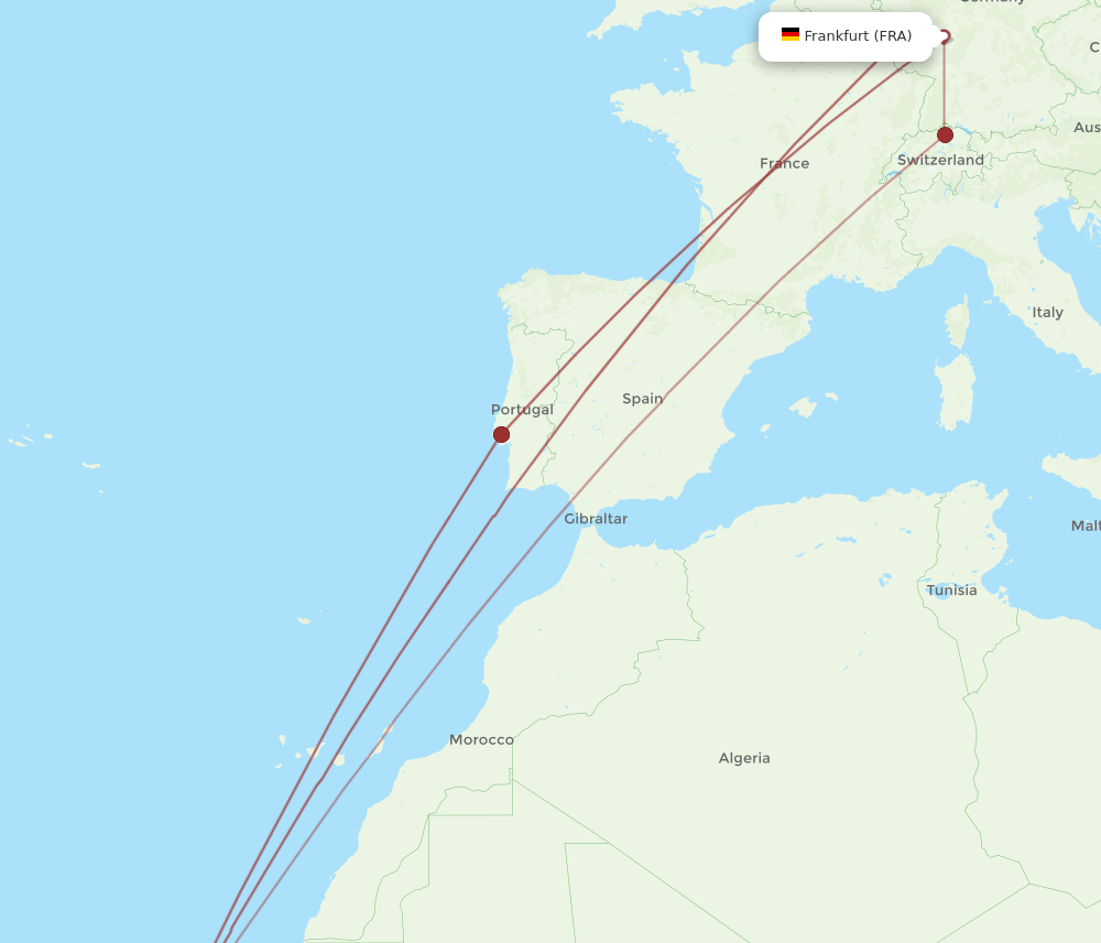 FRA-SID flight routes