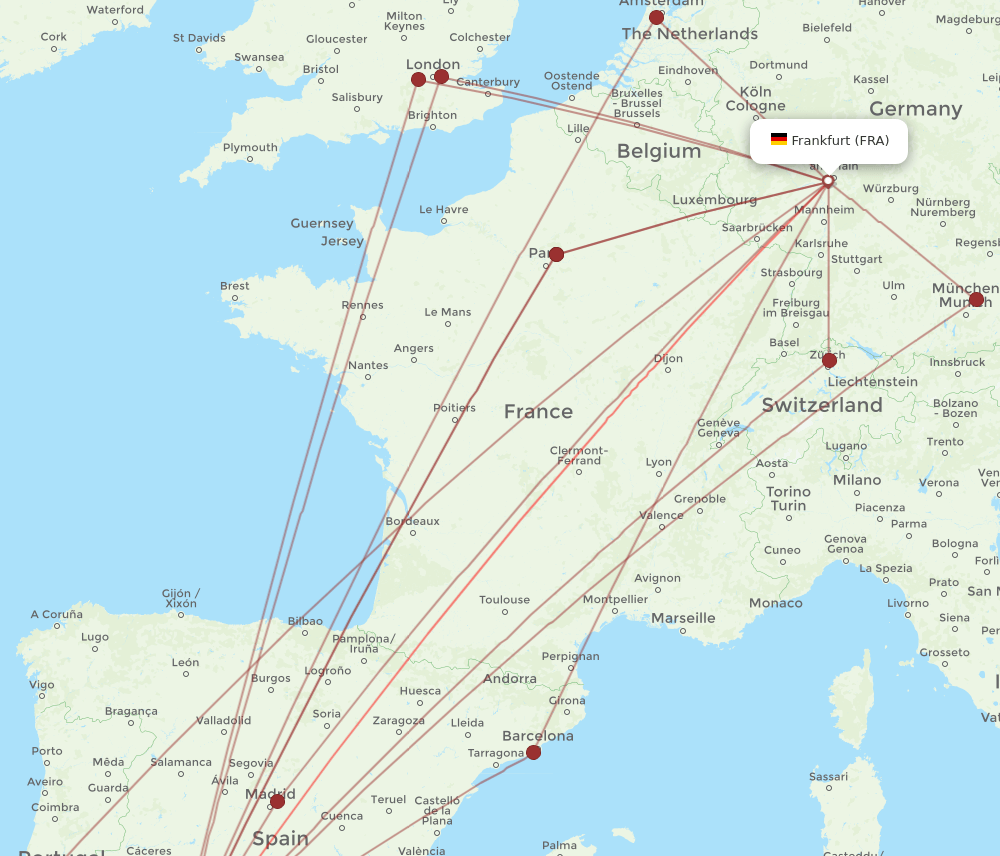FRA-SVQ flight routes