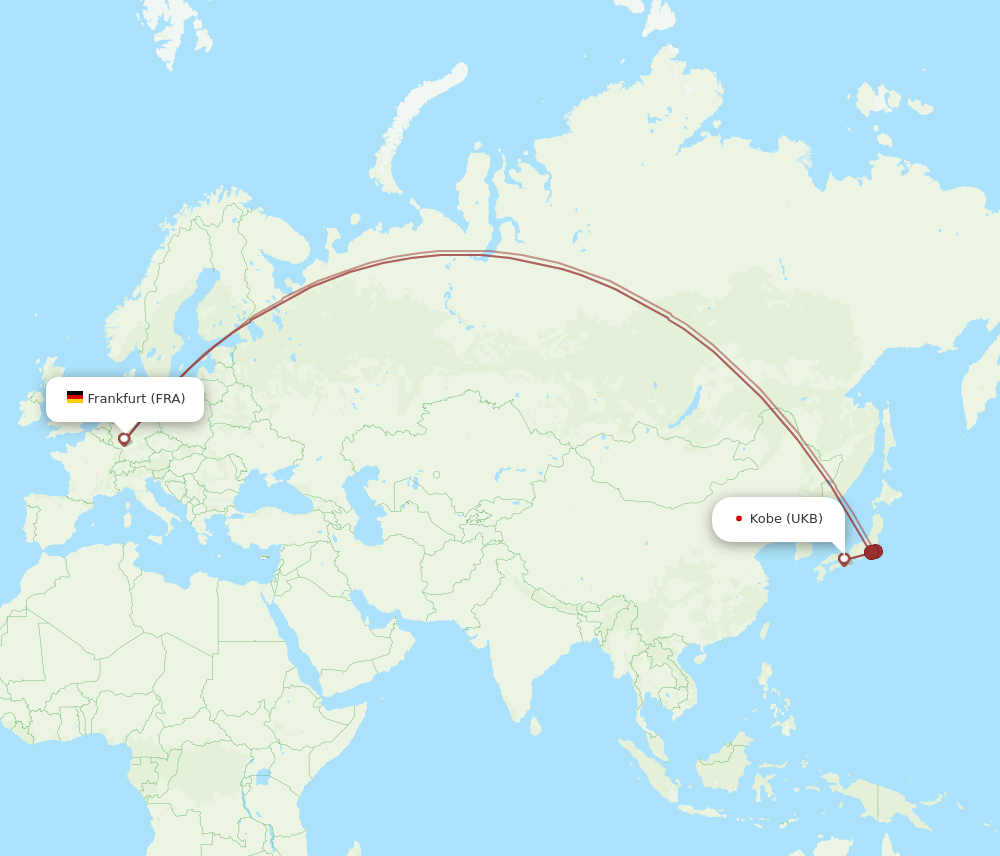 FRA-UKB flight routes