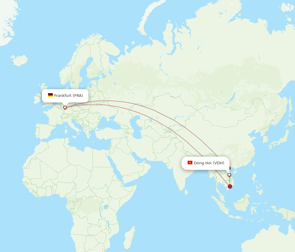 FRA-VDH flight routes