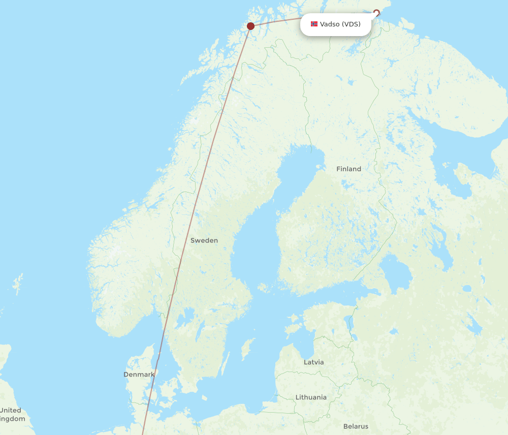 FRA-VDS flight routes