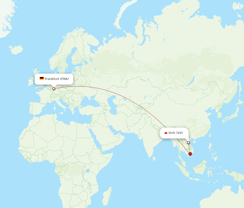 FRA to VII flights and routes map