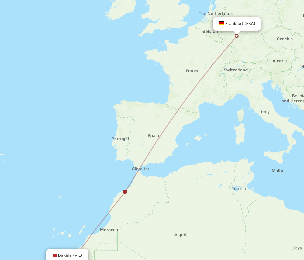 FRA-VIL flight routes