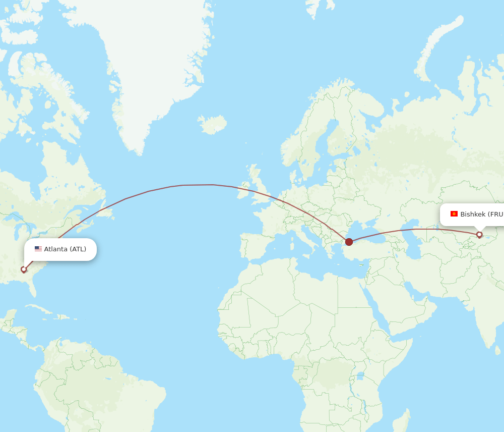 FRU-ATL flight routes