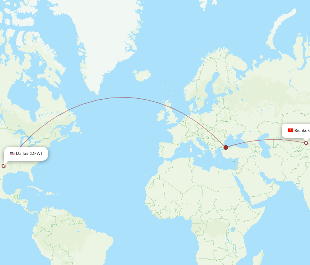 FRU-DFW flight routes
