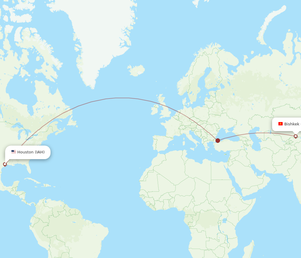 FRU-IAH flight routes