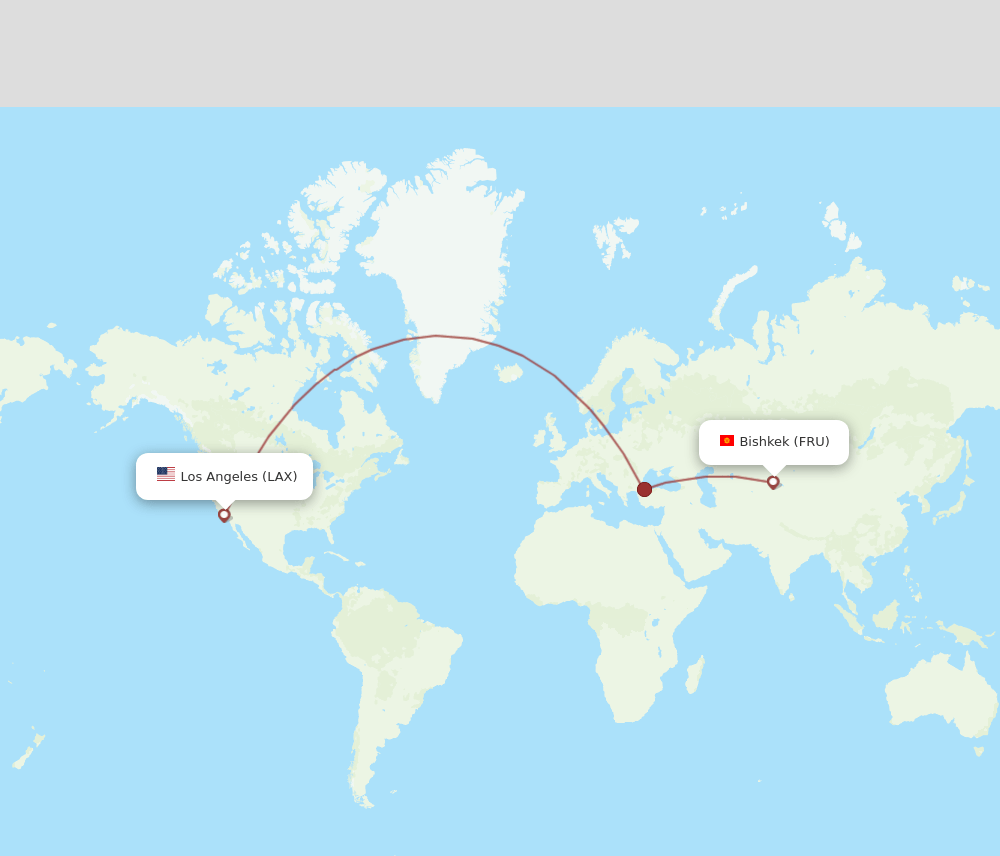 FRU-LAX flight routes