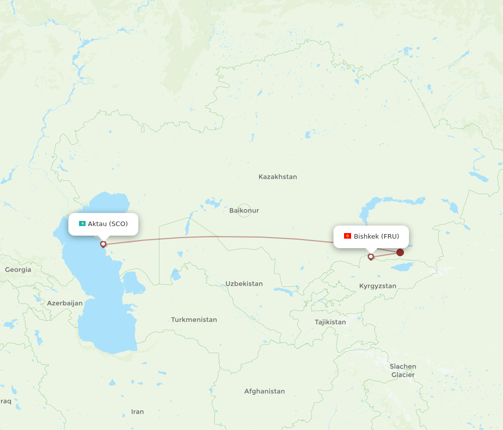 FRU-SCO flight routes